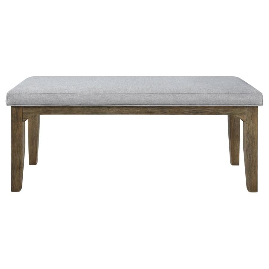 Rayleene Upholstered Bench Grey and Medium Brown