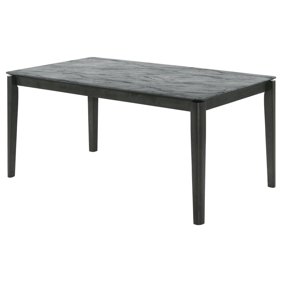 Stevie Rectangular Dining Table with Faux Marble Top