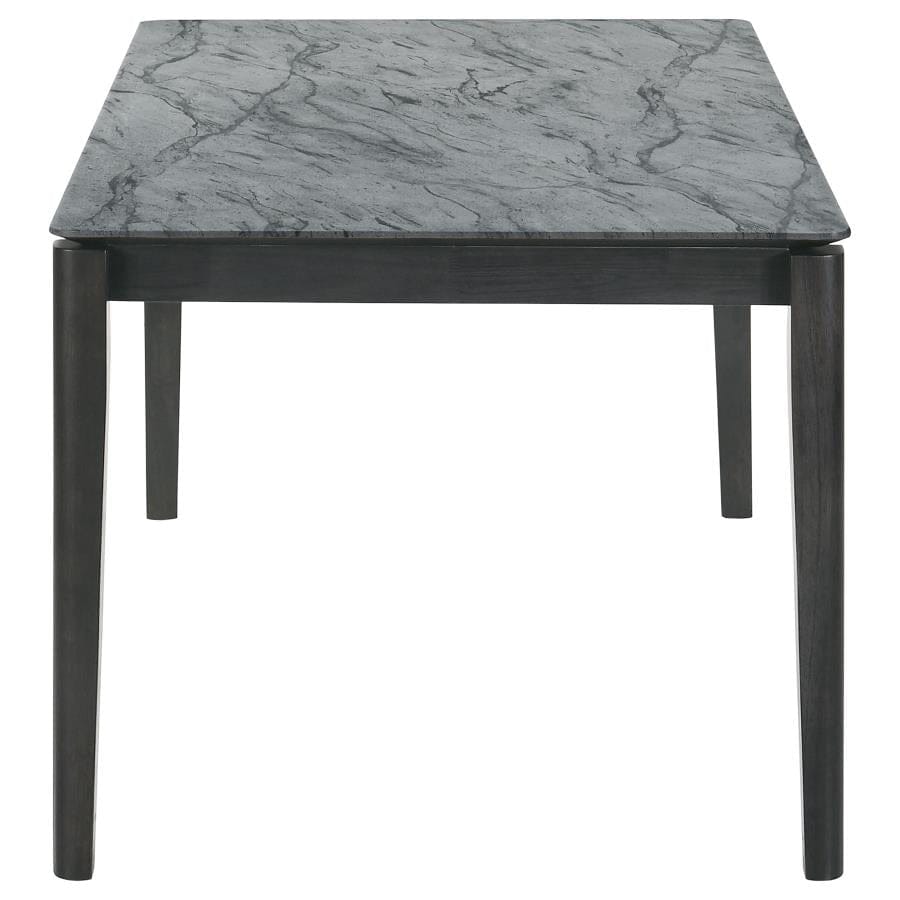 Stevie Rectangular Dining Table with Faux Marble Top