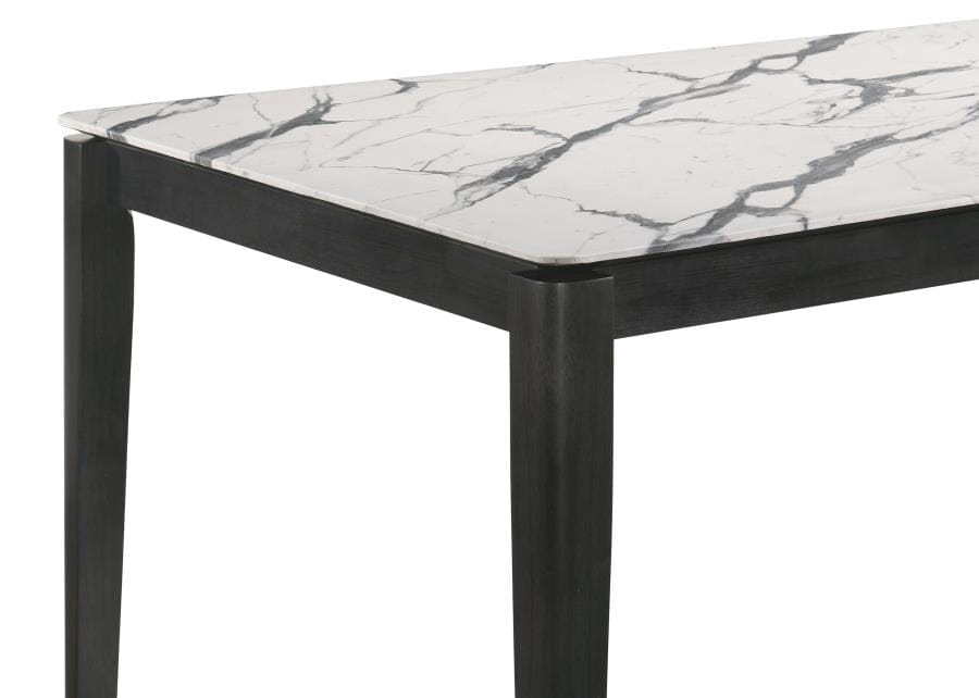 Stevie Rectangular Dining Table with Faux Marble Top