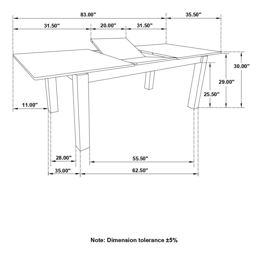 Jakob Rectangular Dining Table Black