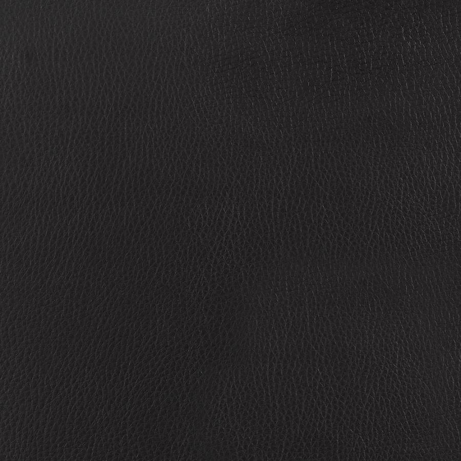 Edenton Upholstered Adjustable Height Bar Stools Black and Chrome (Set of 2)