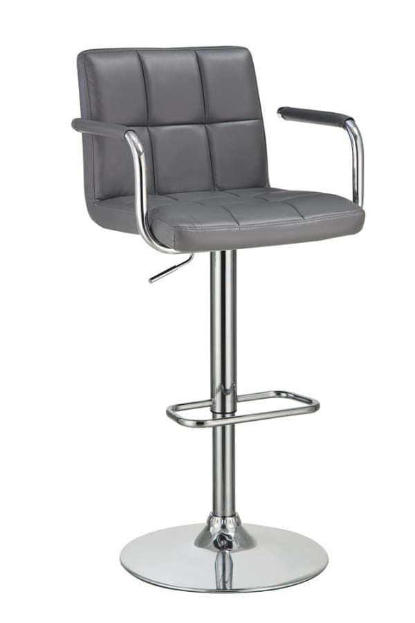 Palomar Adjustable Height Bar Stool Grey and Chrome
