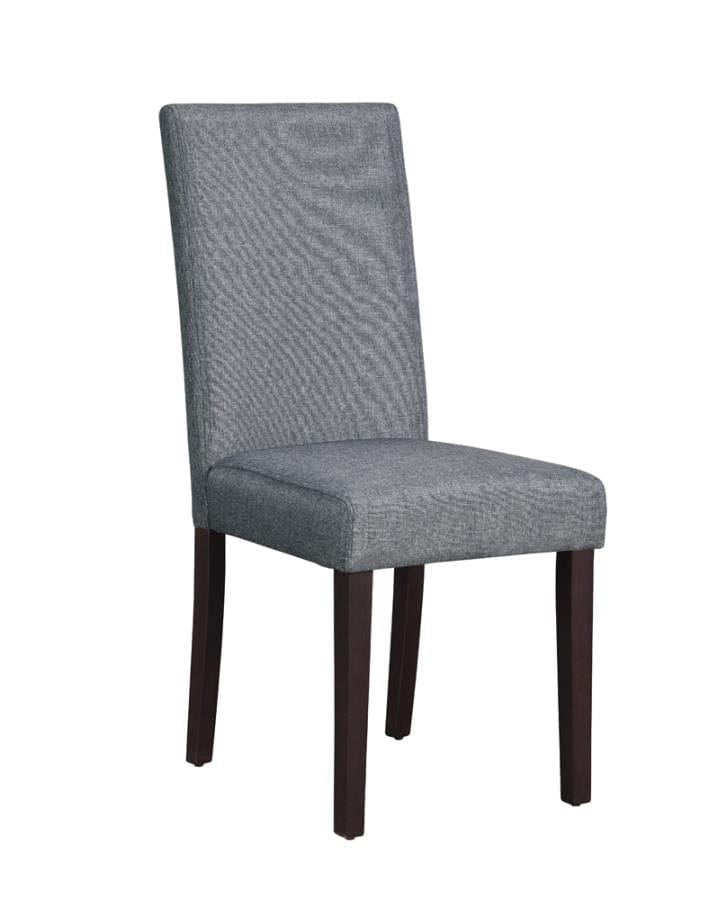 DAVIS 5-piece Dining Set with Upholstered Chairs Matte Black and Grey