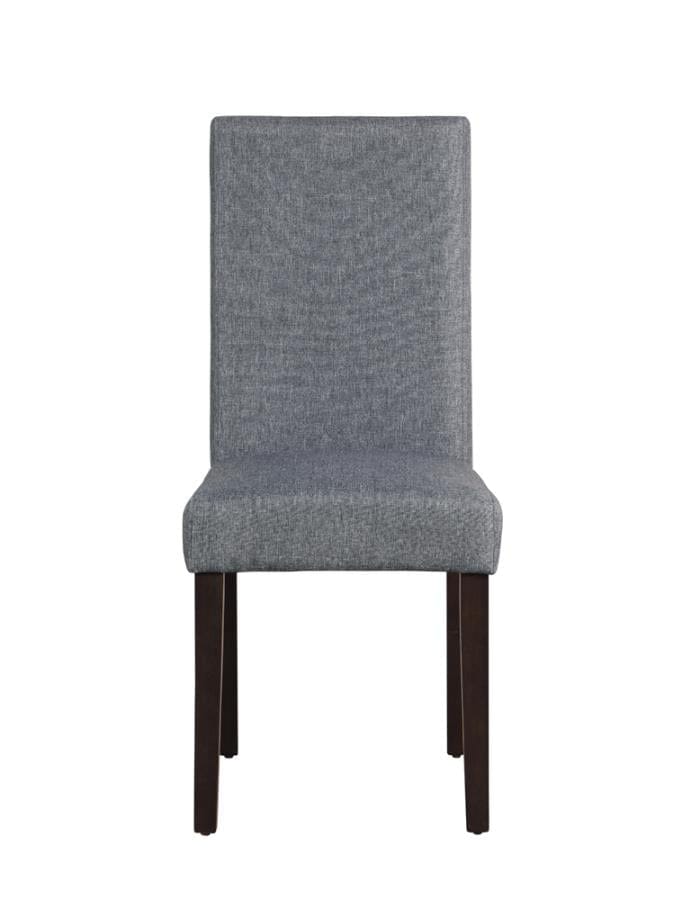 DAVIS 5-piece Dining Set with Upholstered Chairs Matte Black and Grey