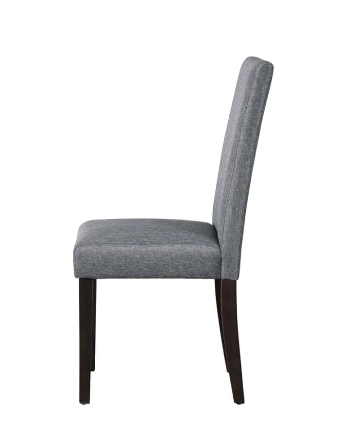 DAVIS 5-piece Dining Set with Upholstered Chairs Matte Black and Grey