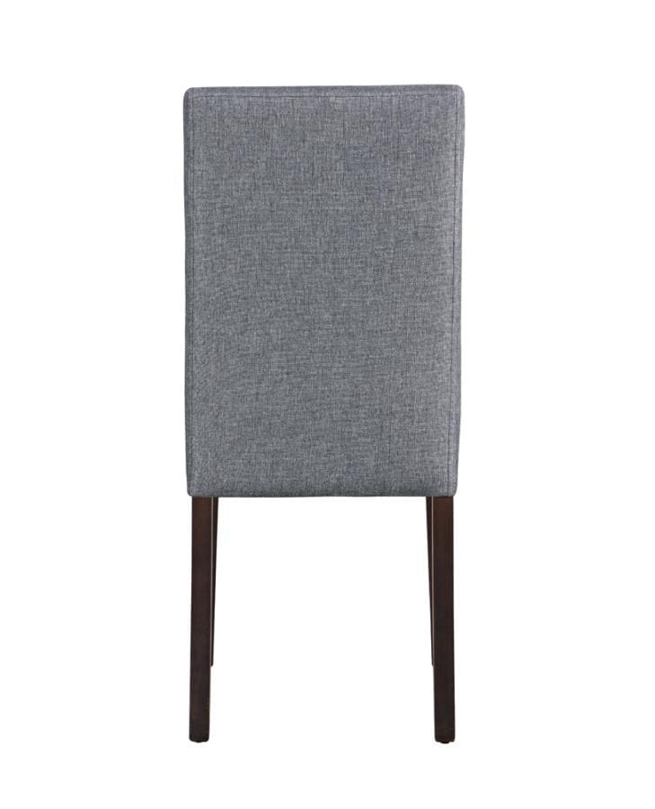 DAVIS 5-piece Dining Set with Upholstered Chairs Matte Black and Grey