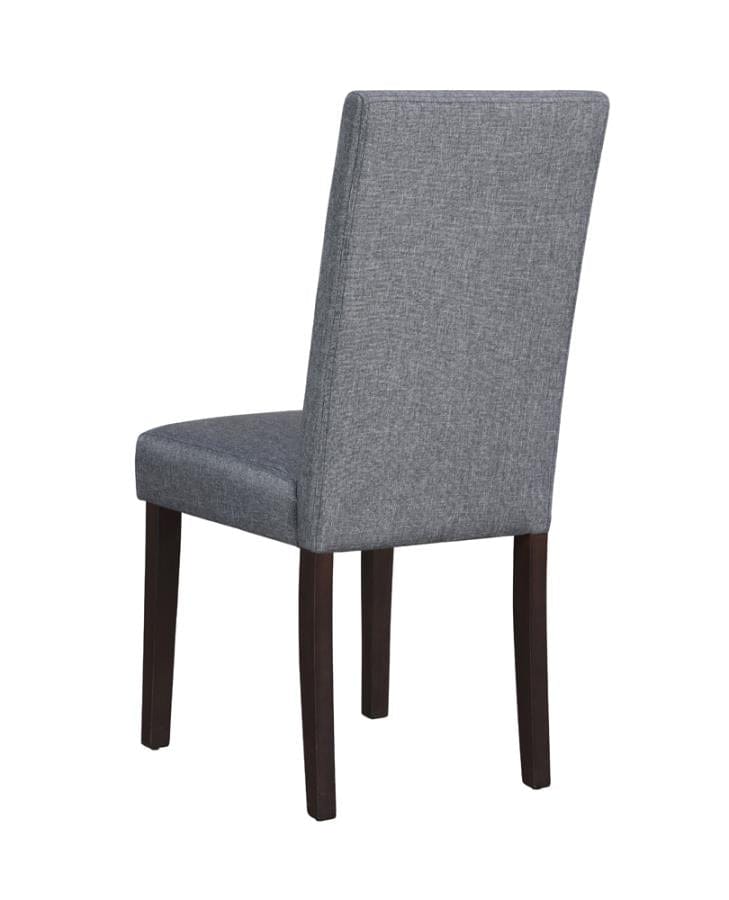 DAVIS 5-piece Dining Set with Upholstered Chairs Matte Black and Grey