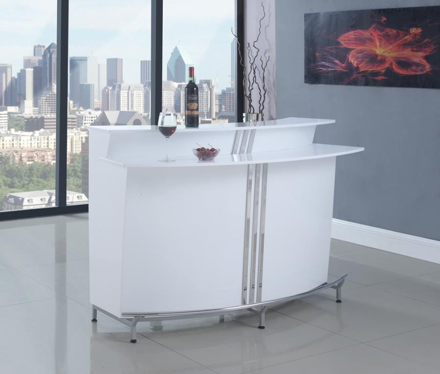 Clarisse 3-tier Bar Unit Glossy White