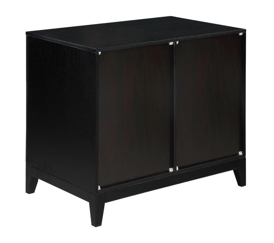 Lindsey 2-door Rectangular Server Black and Gold