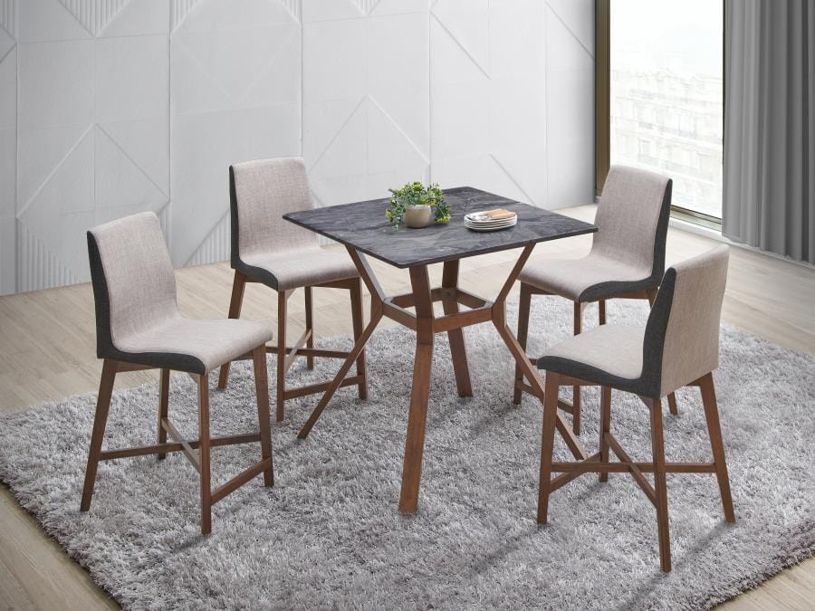 Parkersburg Square Counter Height Table Paladina and Natural Walnut