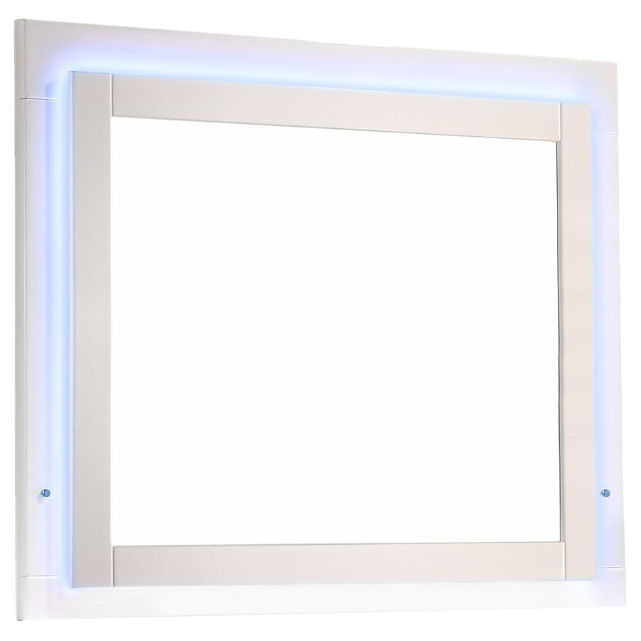 Felicity Mirror Glossy White with LED Light