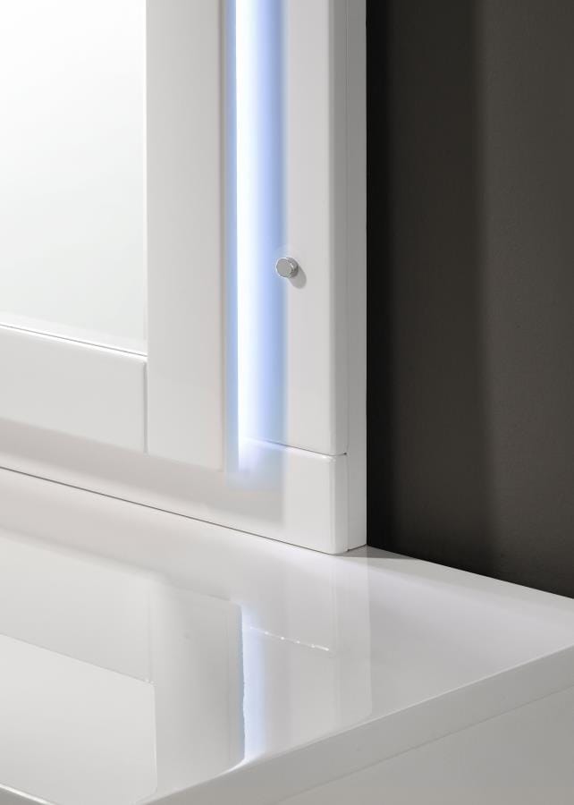 Felicity Mirror Glossy White with LED Light