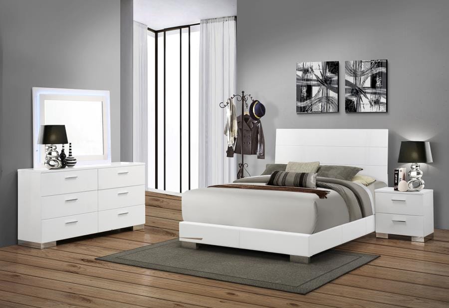 Felicity Mirror Glossy White with LED Light