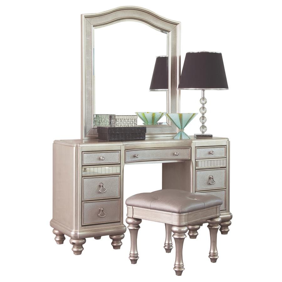 Belmont 3-piece Vanity Set Metallic Platinum