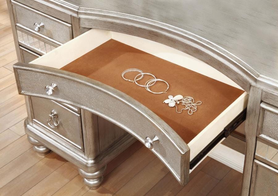 Belmont 3-piece Vanity Set Metallic Platinum