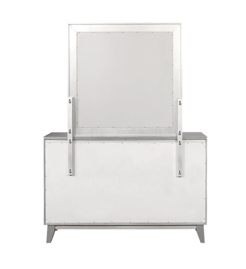 Leighton Beveled Mirror Metallic Mercury