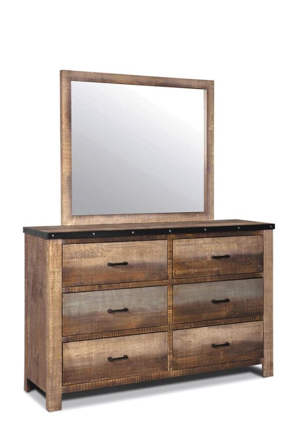 Sembene Rectangular Mirror Antique Multi-color