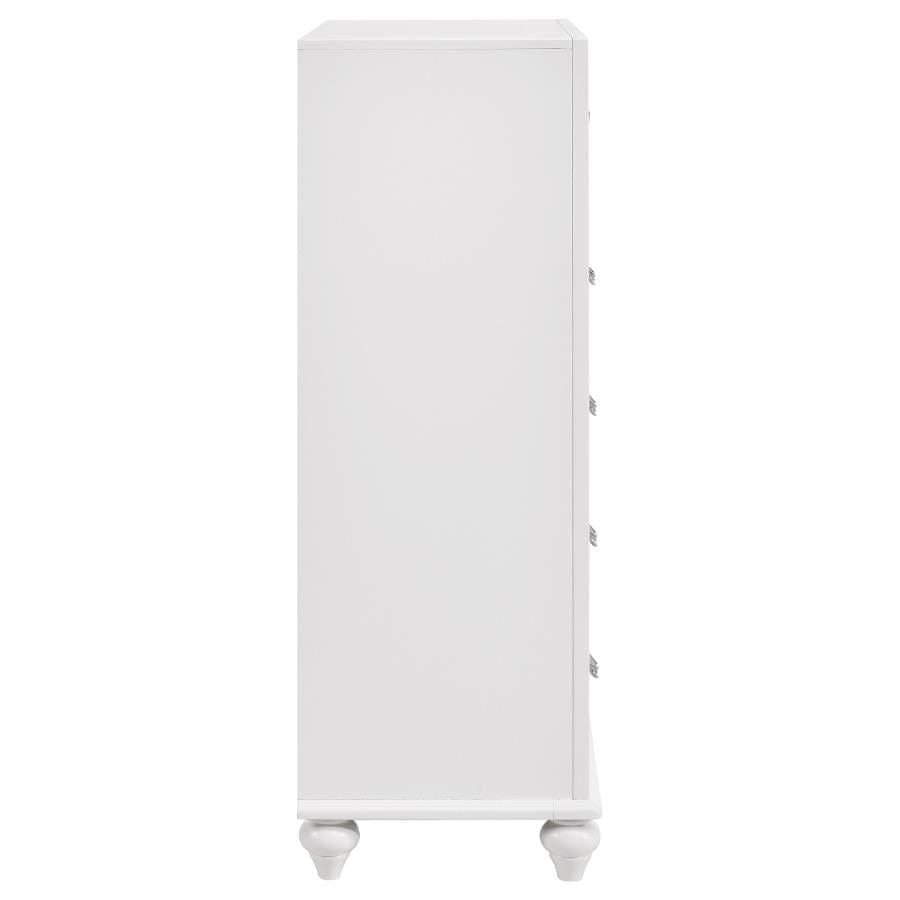 Barzini 5-drawer Chest White