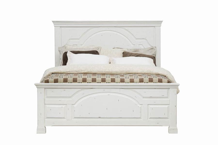 Celeste California King Panel Bed Vintage White