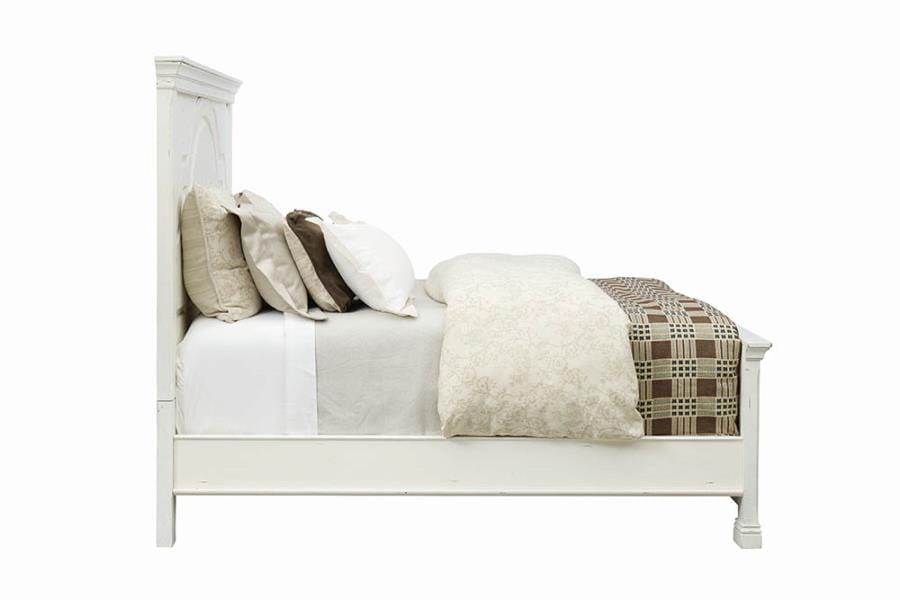 Celeste California King Panel Bed Vintage White