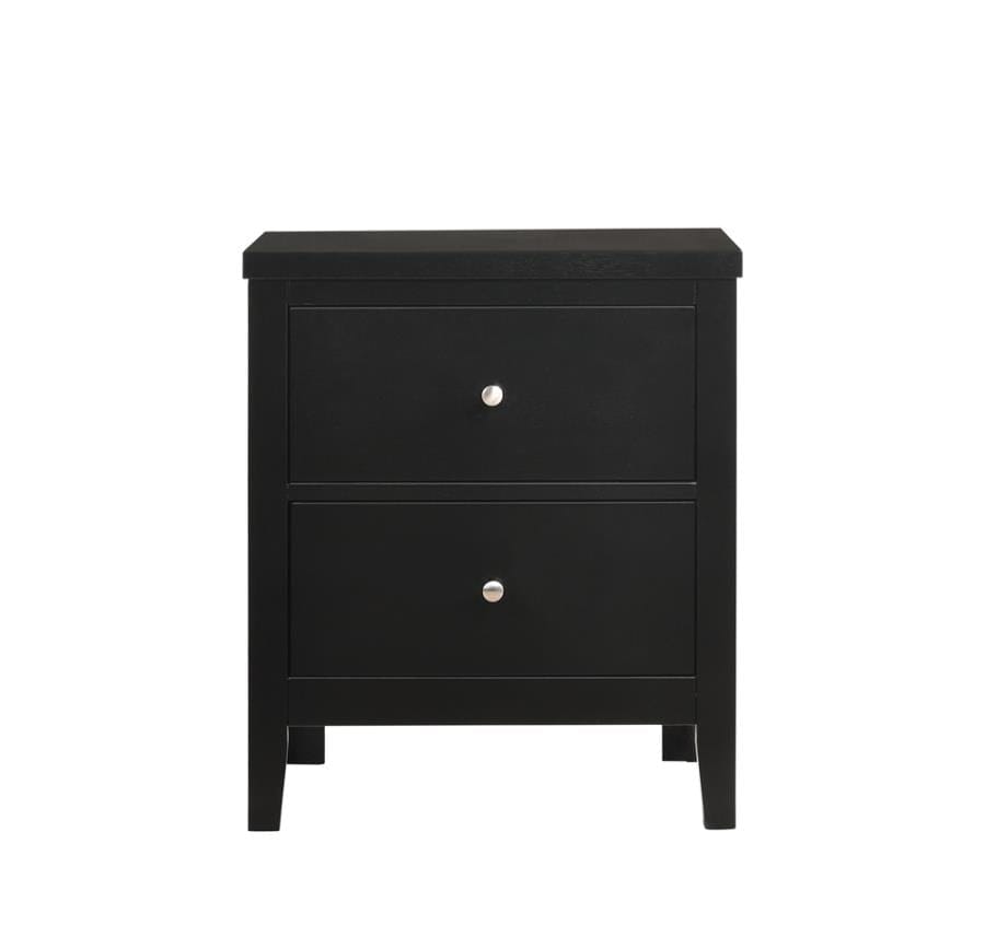 Carlton 2-drawer Rectangular Nightstand Black