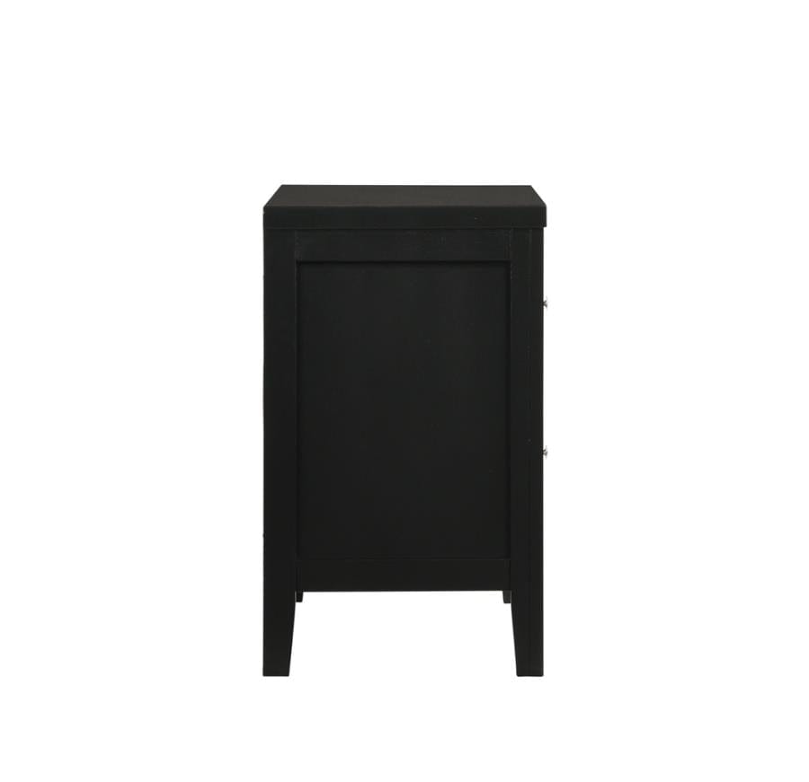 Carlton 2-drawer Rectangular Nightstand Black