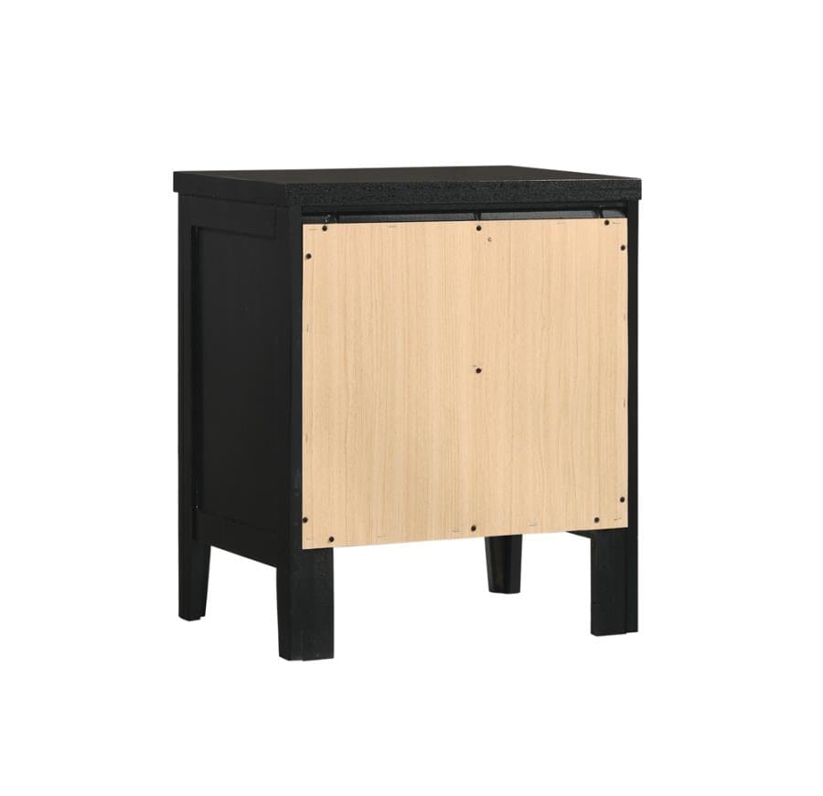 Carlton 2-drawer Rectangular Nightstand Black