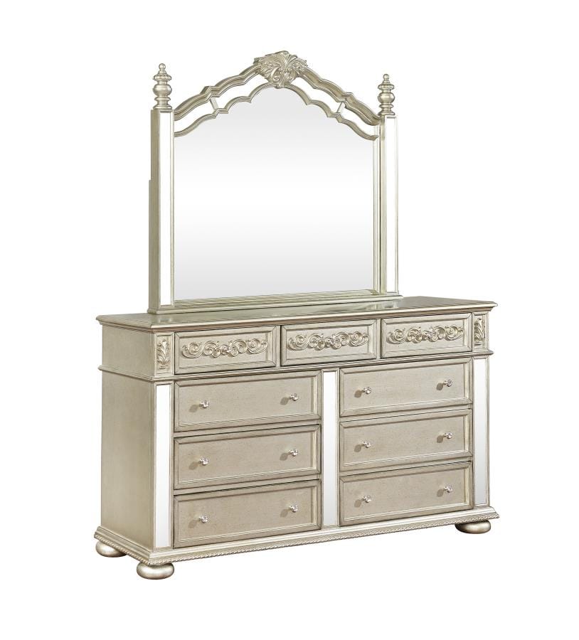 Heidi Arched Mirror Metallic Platinum