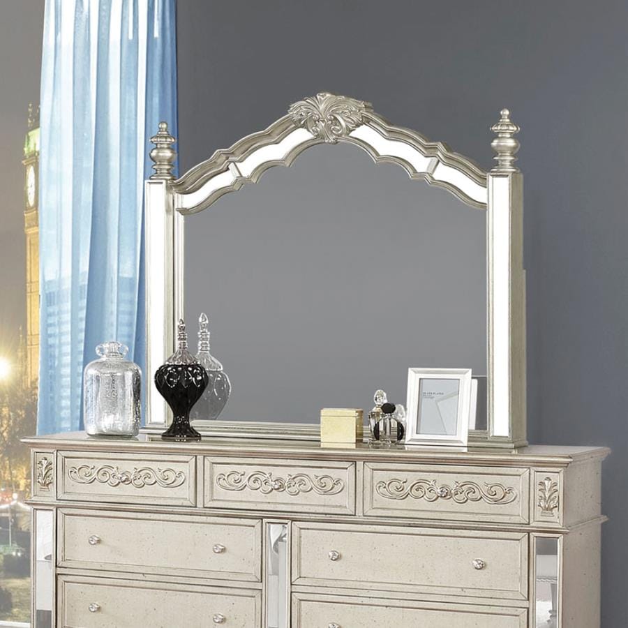 Heidi Arched Mirror Metallic Platinum