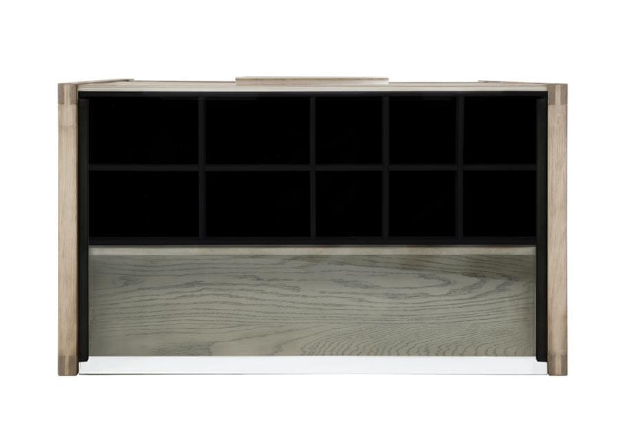 Smithson 5-drawer Rectangular Floating Chest Grey Oak