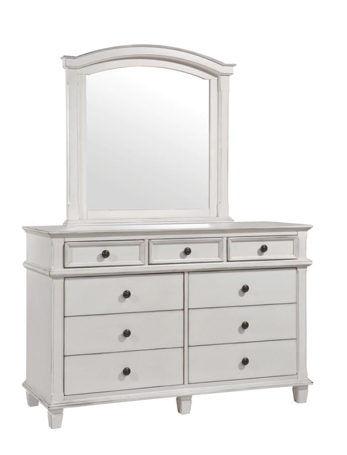 Carolina Arched Mirror Antique White