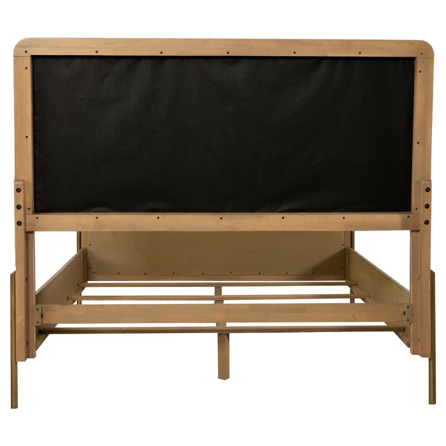 Arini Upholstered Eastern King Panel Bed Sand Wash and Grey