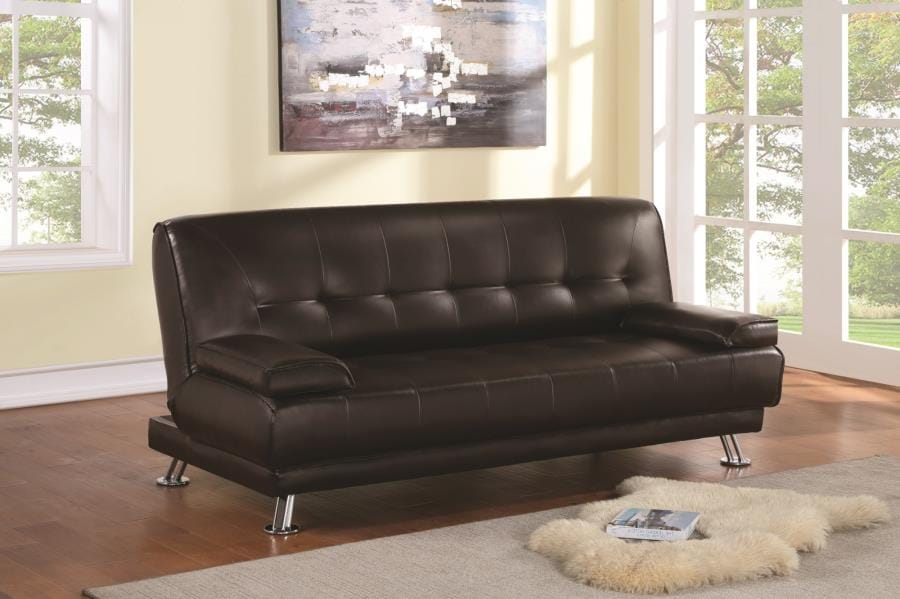 Pierre Tufted Upholstered Sofa Bed Brown