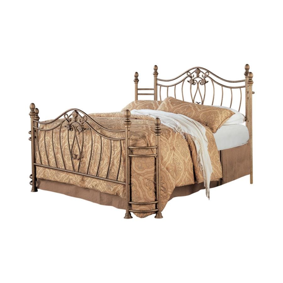 Sydney Eastern King Bed Antique Brushed Gold