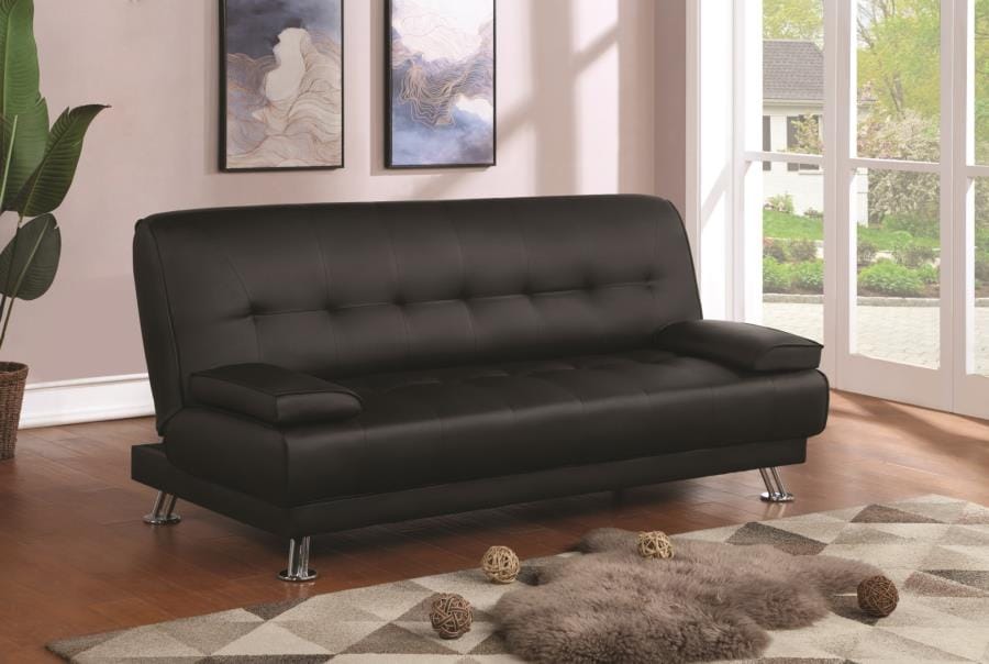 Pierre Tufted Upholstered Sofa Bed Black