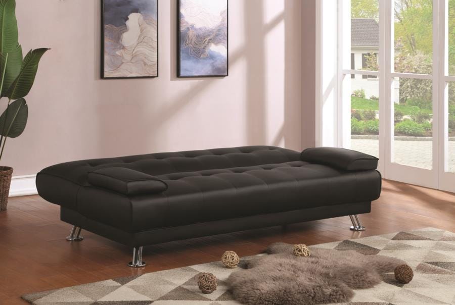 Pierre Tufted Upholstered Sofa Bed Black