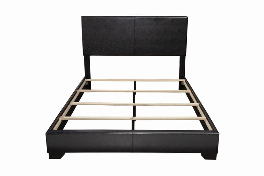 Conner California King Upholstered Panel Bed Black
