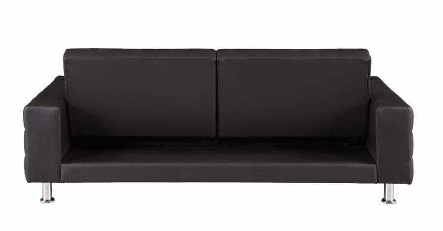 Pacheco Adjustable Sofa Bed with Cup Holders Dark Brown