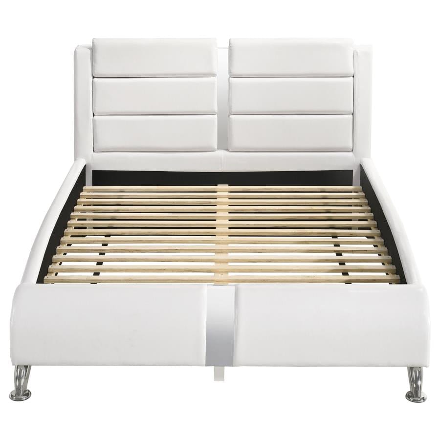 Jeremaine Queen Upholstered Bed White