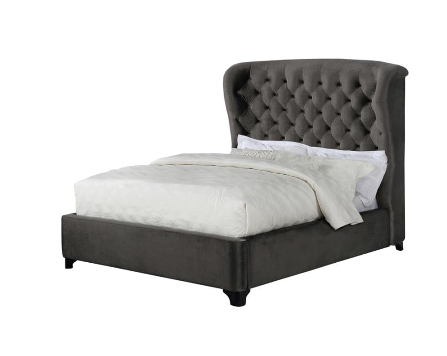 Graydon Queen Platform Bed with Demi Wing Chocolate