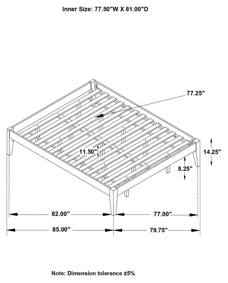 Hounslow Platform Eastern King Bed White