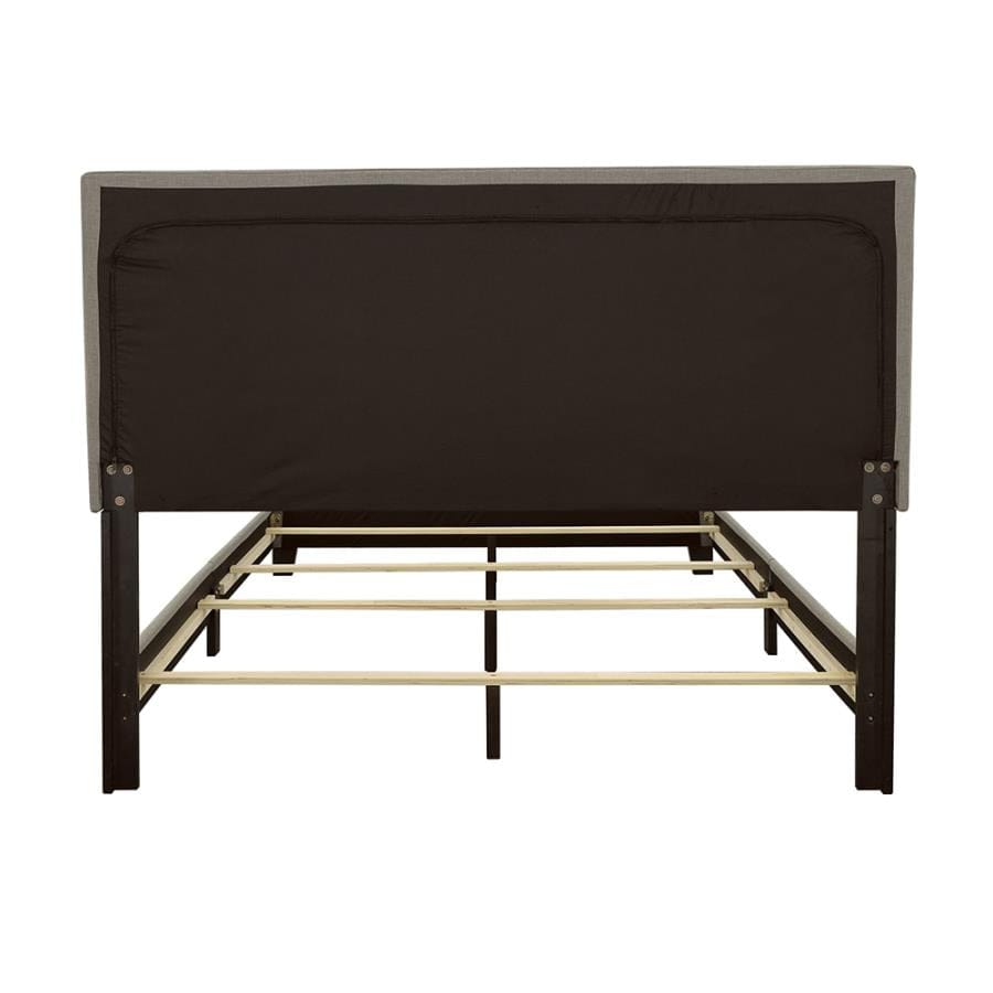 Boyd Queen Upholstered Bed with Nailhead Trim Grey