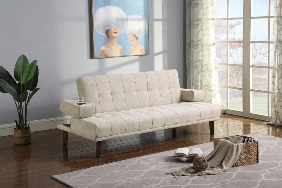 Joan Upholstered Sofa Bed Beige