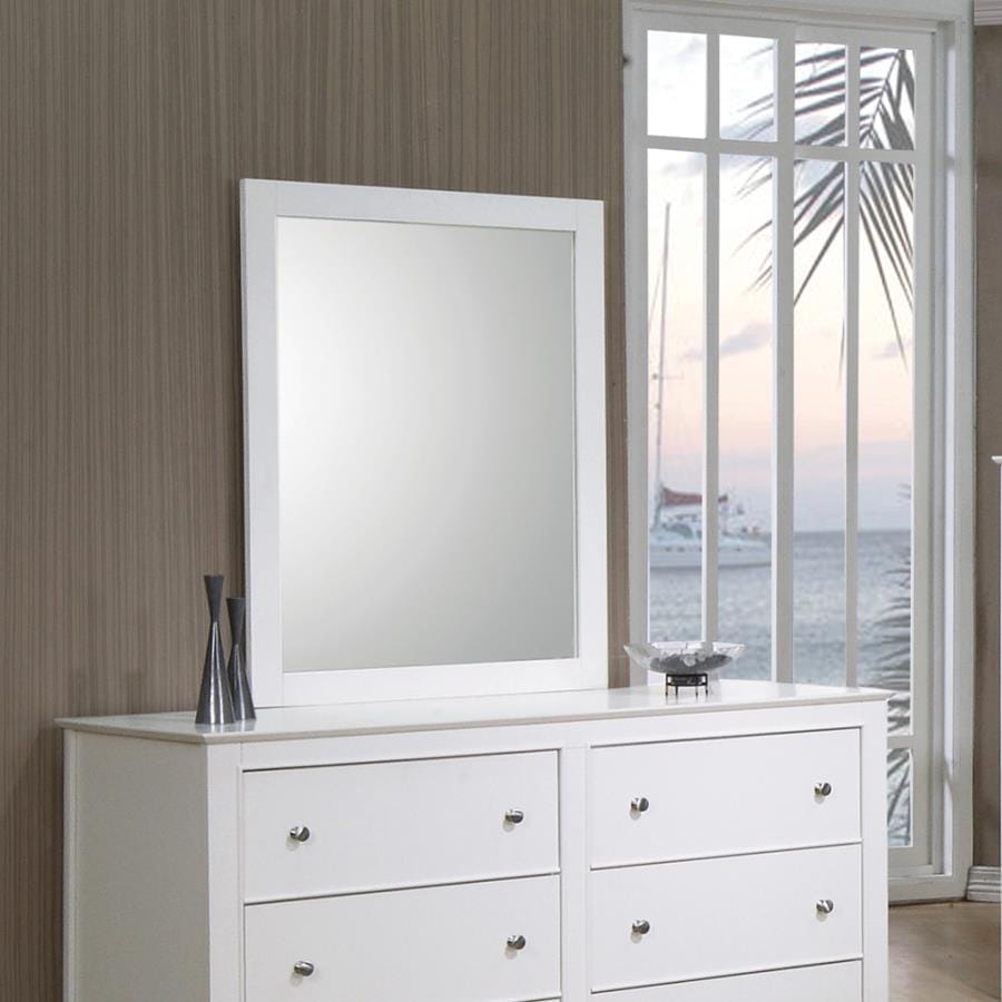 Selena Rectangular Dresser Mirror Buttermilk