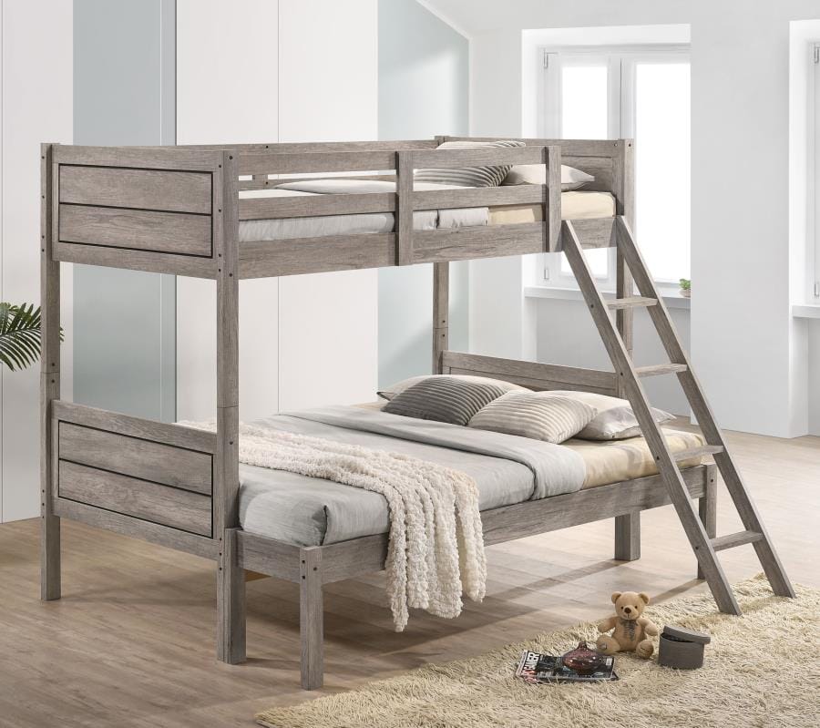 Ryder Twin over Full Bunk Bed Weathered Taupe
