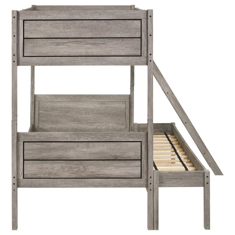 Ryder Twin over Full Bunk Bed Weathered Taupe