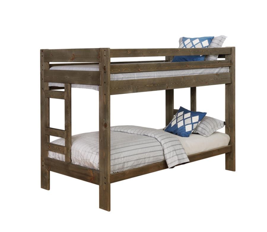 Wrangle Hill Twin over Twin Bunk Bed Gun Smoke