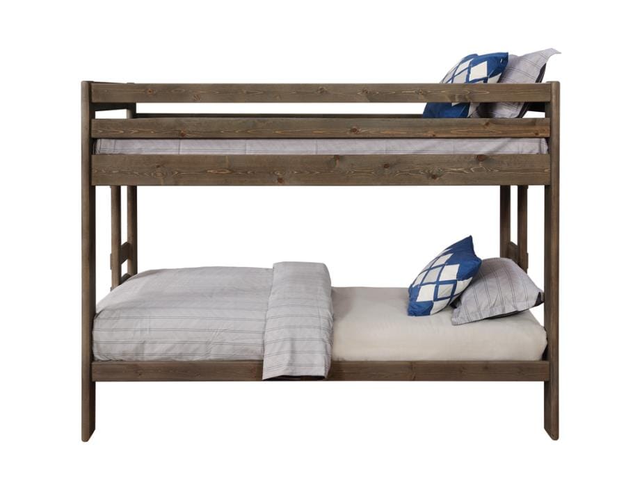 Wrangle Hill Twin over Twin Bunk Bed Gun Smoke