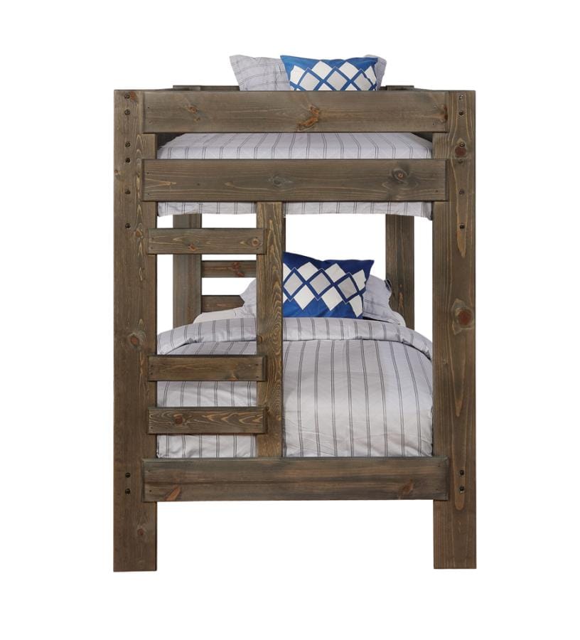 Wrangle Hill Twin over Twin Bunk Bed Gun Smoke
